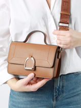 Sac Bandouli�re S Altesse Cuir Etrier Beige altesse EALT048S-vue-porte
