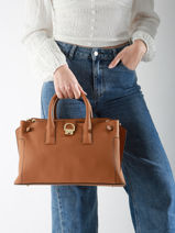 Sac Port� Main M Equestre Cuir Etrier Beige equestre EEQT142M-vue-porte