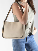 Sac Port paule M Foudre Cuir Etrier Beige foudre EFOD087M-vue-porte