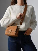 Sac Bandouli�re S Altesse Suede Etrier Beige altesse suede EASU048S-vue-porte